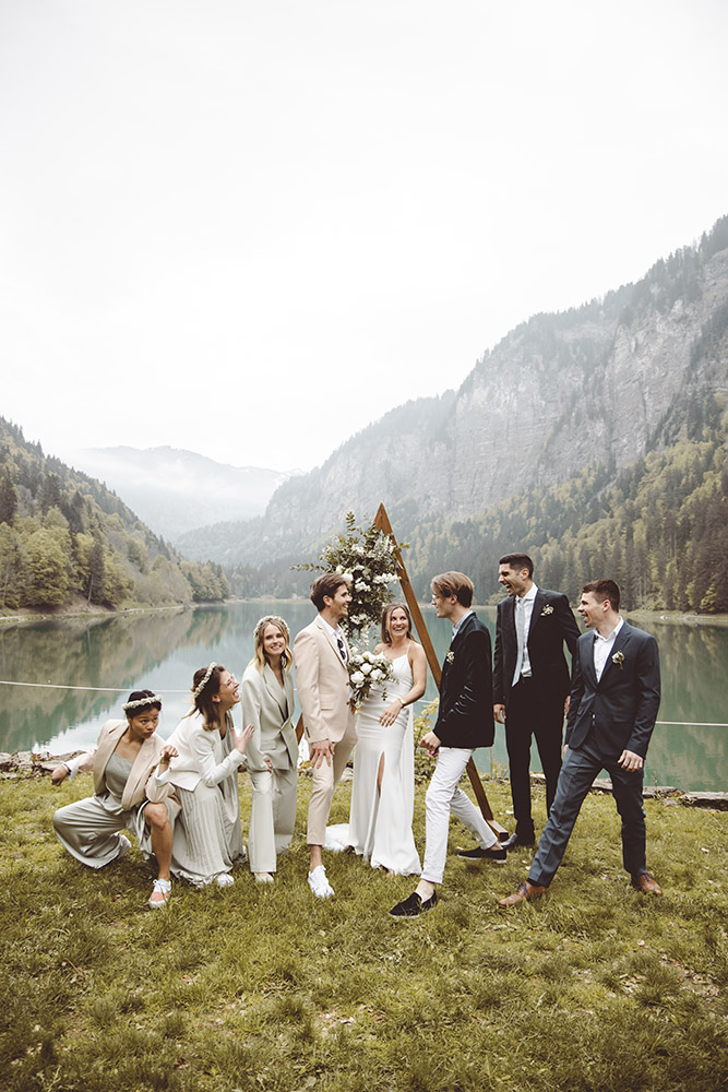 photographe mariage montagne lac fun amis